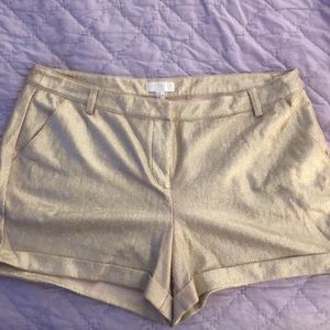 Metallic Gold Shorts